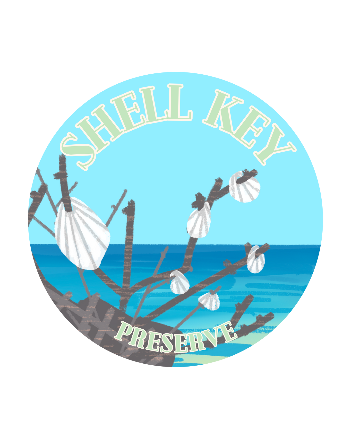 "Shell Key Preserve" Sticker