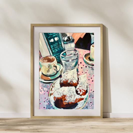 "Beignets and Cafe au Lait" Art Print