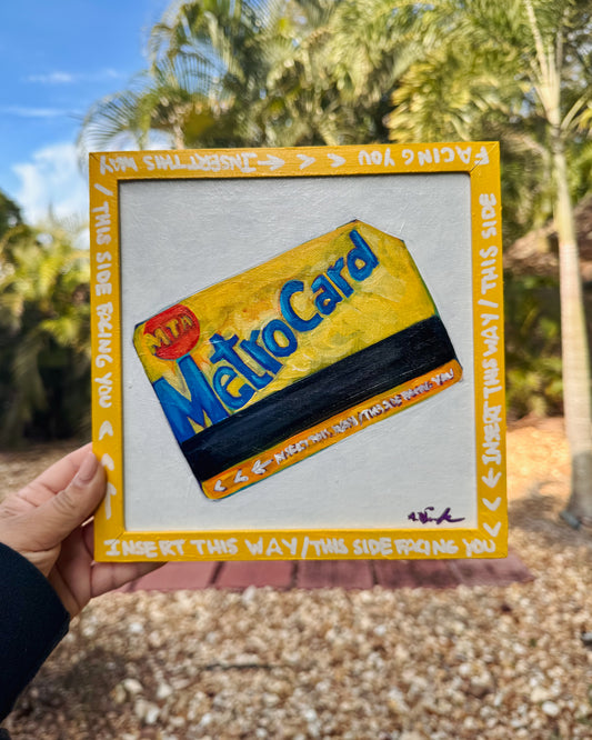 "Metrocard" 8x8 Framed