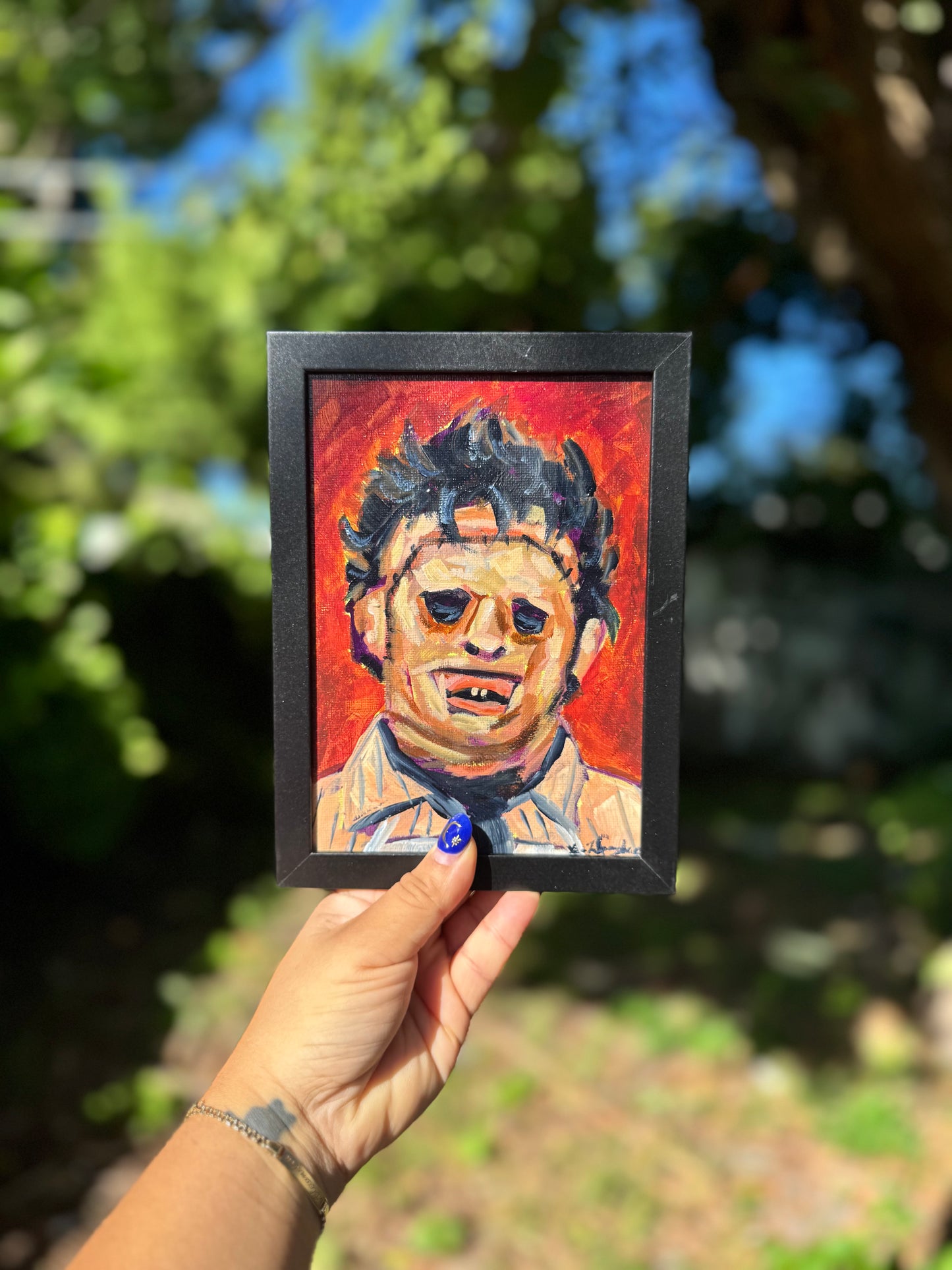 "Leatherface" 5x7 Framed