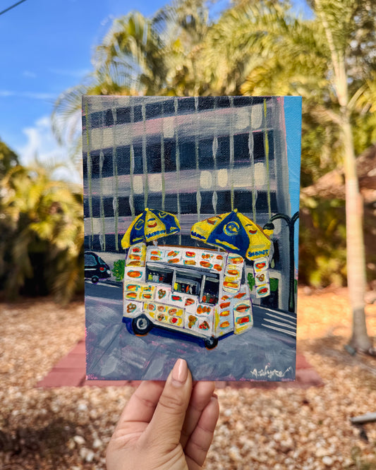 "Sabrett Cart" 6x8 Unframed