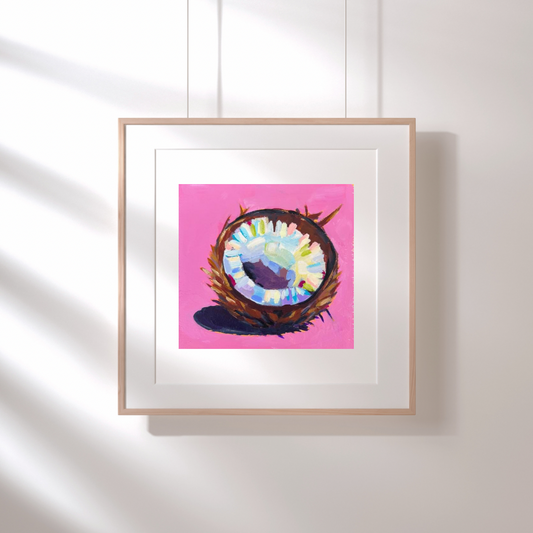 "Coconut Study" 5x5 Unframed