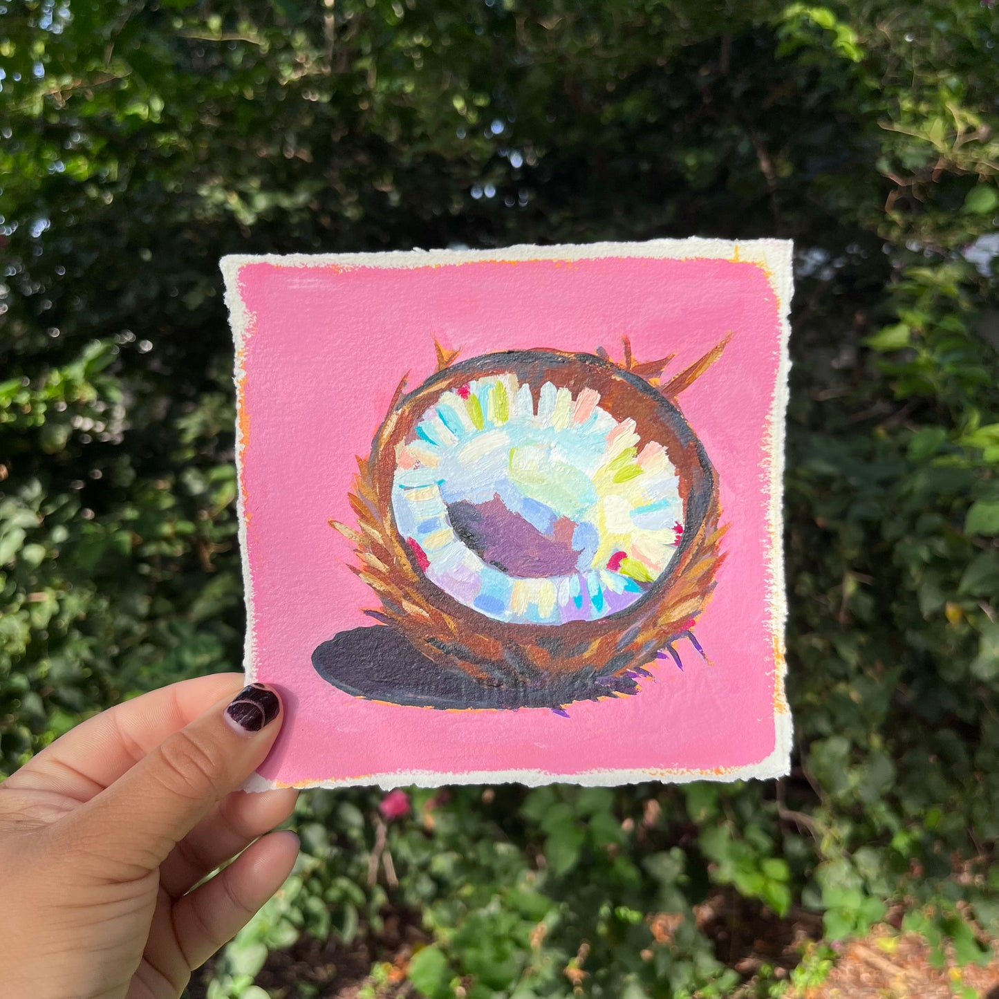 "Coconut Study" 5x5 Unframed