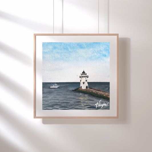 "Old Saybrook Breakwater" Art Print