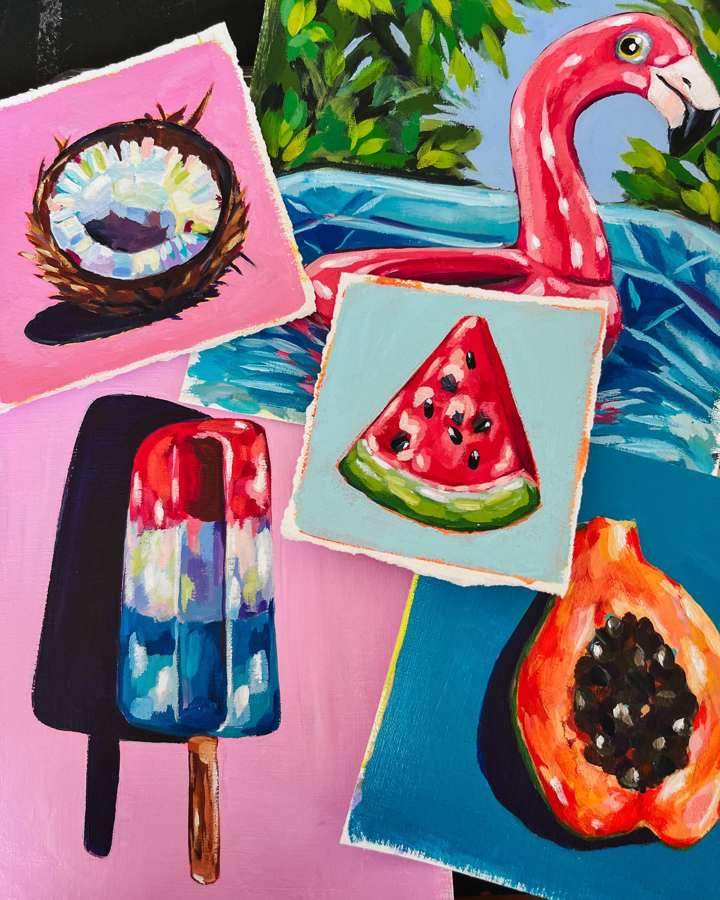 "Firecracker Popsicle Study" 8x10 Unframed