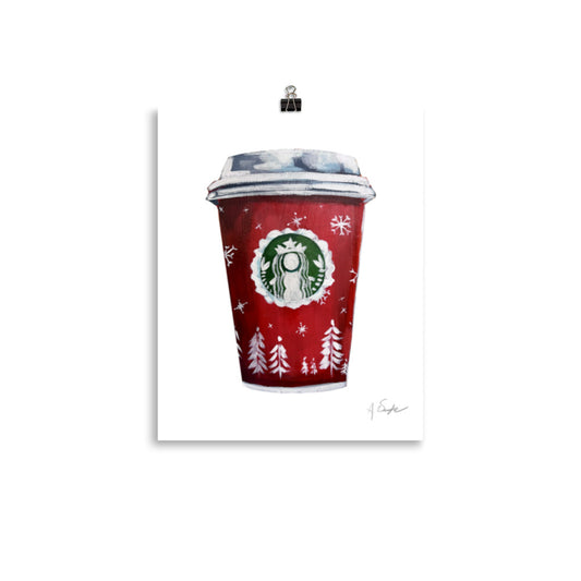 "Holiday Red Cup" Art Print