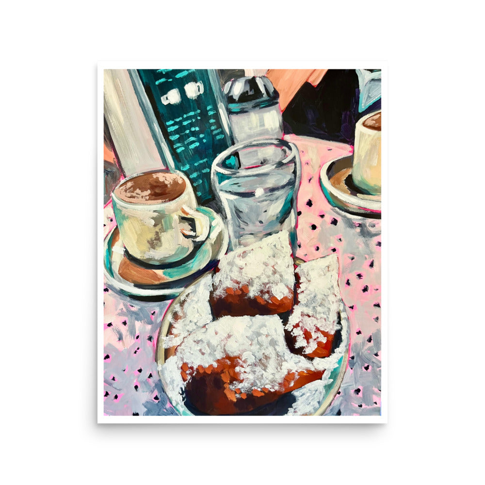 "Beignets and Cafe au Lait" Art Print