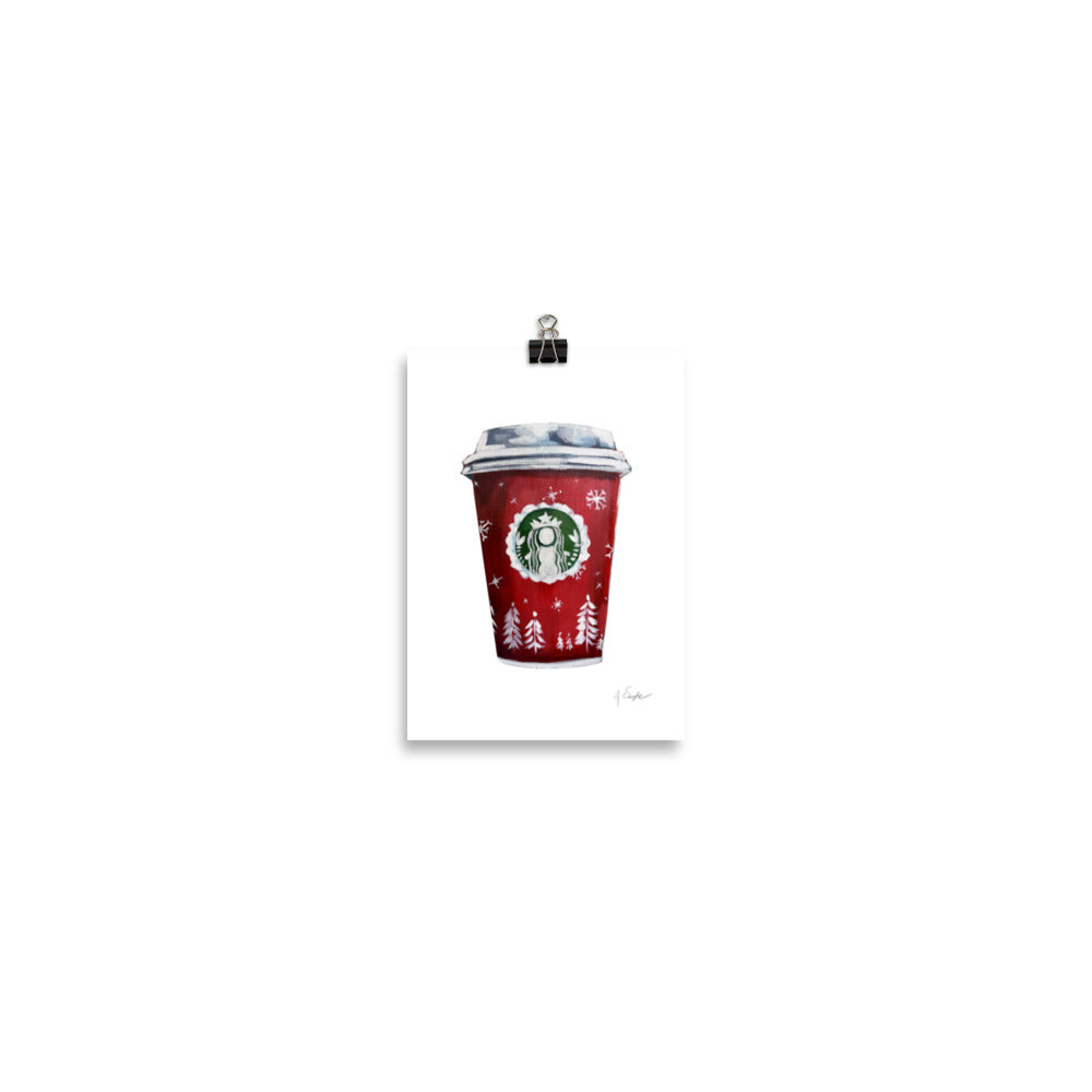 "Holiday Red Cup" Art Print