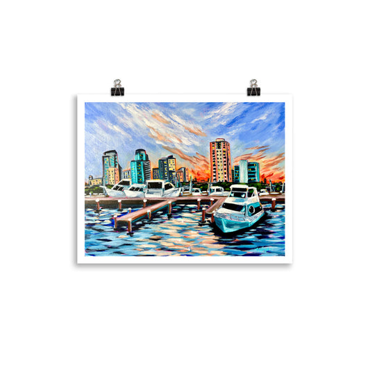 "Down by the Marina" Art Print