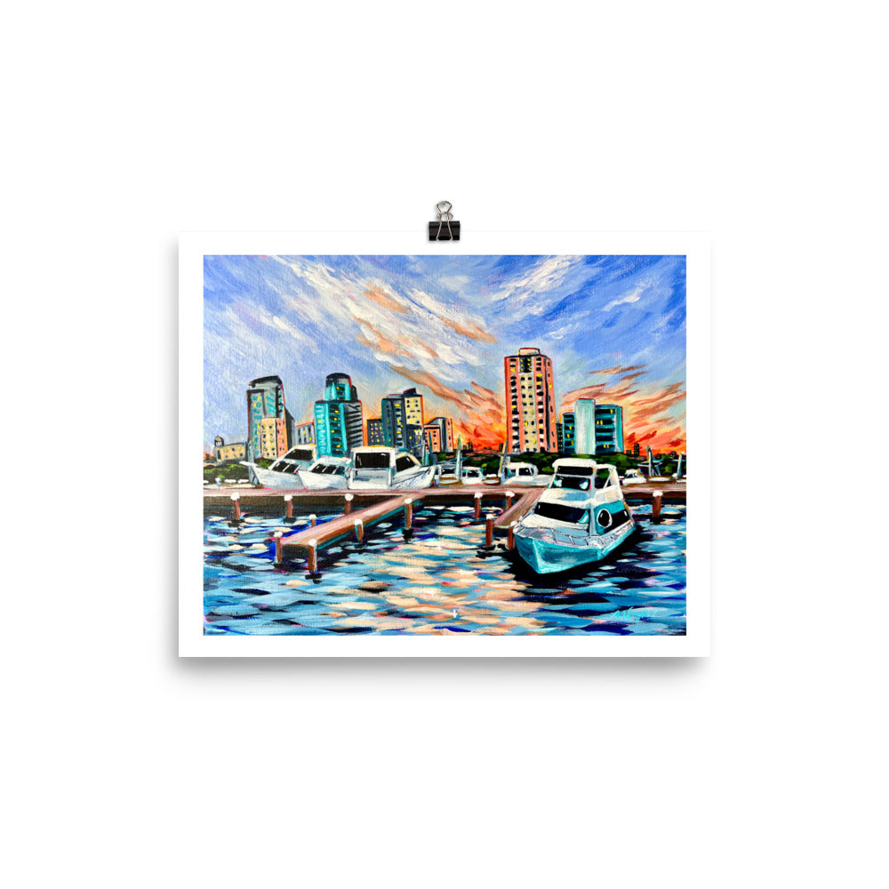 "Down by the Marina" Art Print