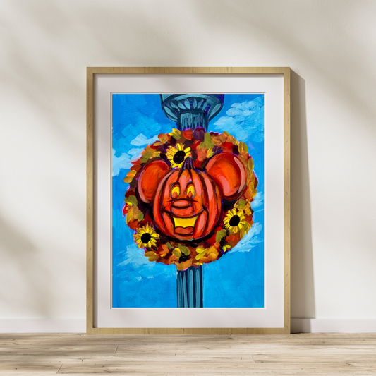 "Fall Mickey" Art Print