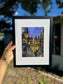 "Night at Hogwarts" 9x12 Framed