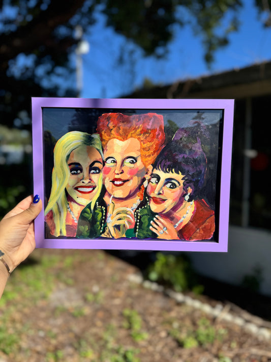 "Sanderson Sisters" 9x12 Framed