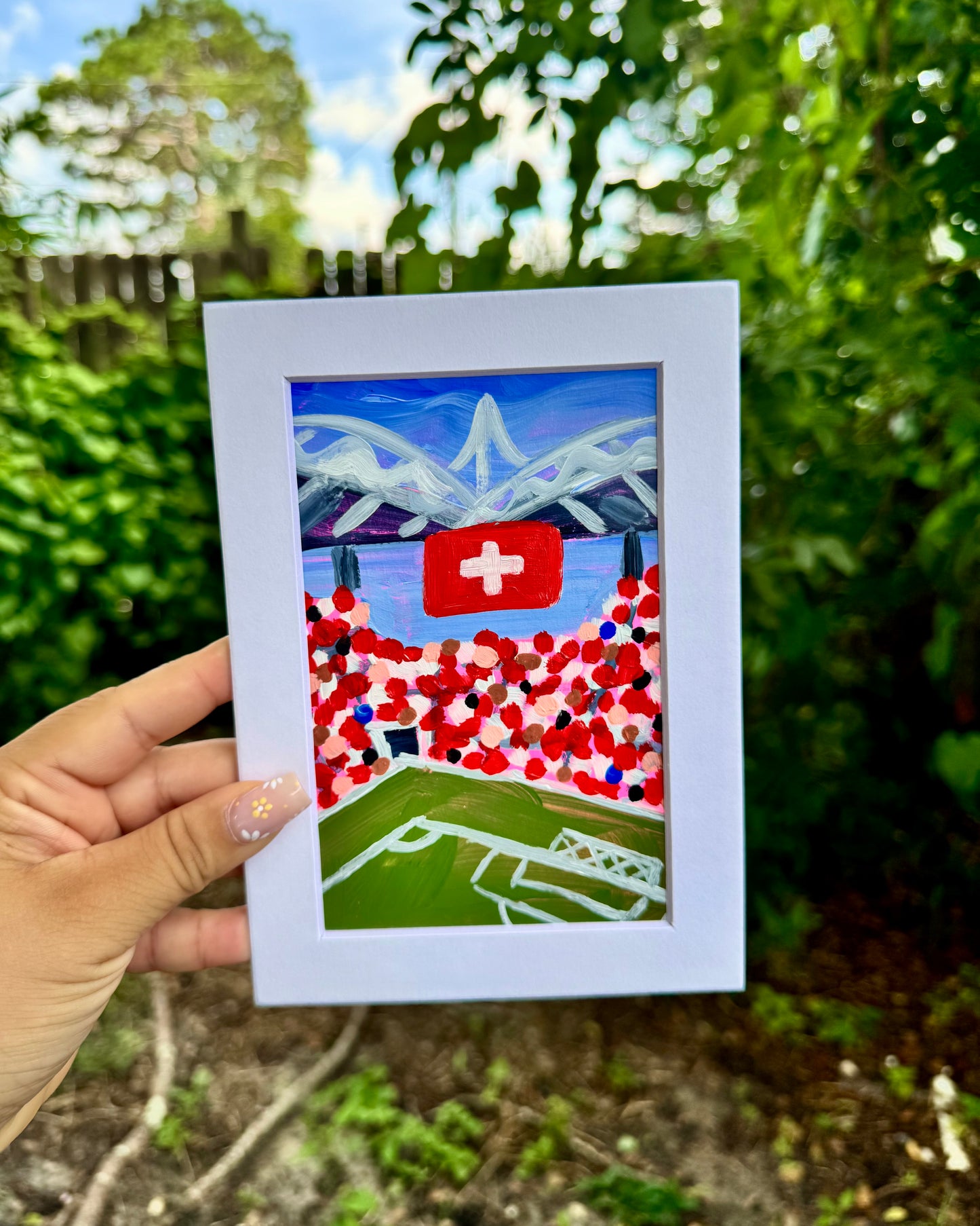 "Switzerland WC '26" Matted Frame